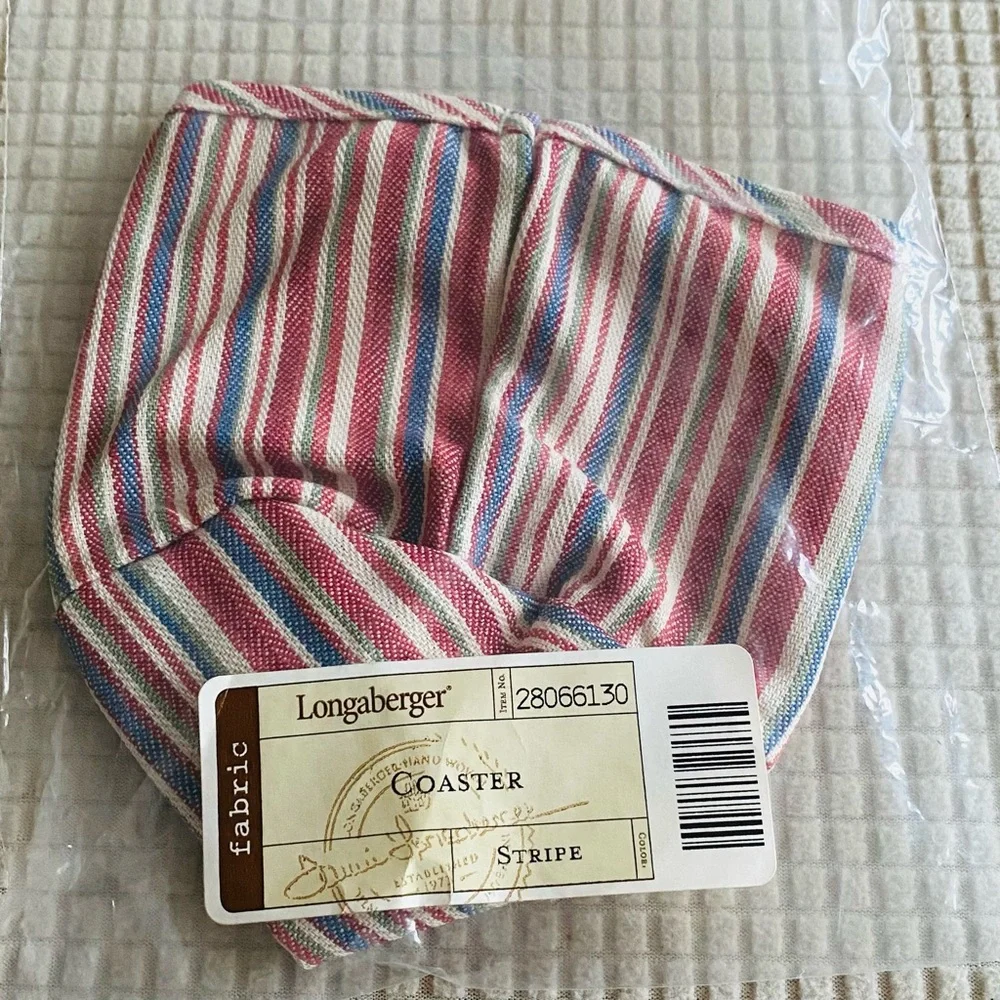 Longaberger Stripe Liner for Coaster Basket